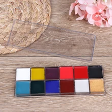 Новинка, 12 цветов, краска для тела, масляная краска, тату, для лица, боди-арт, краска, макияж, косметика, краска для тела, вечерние