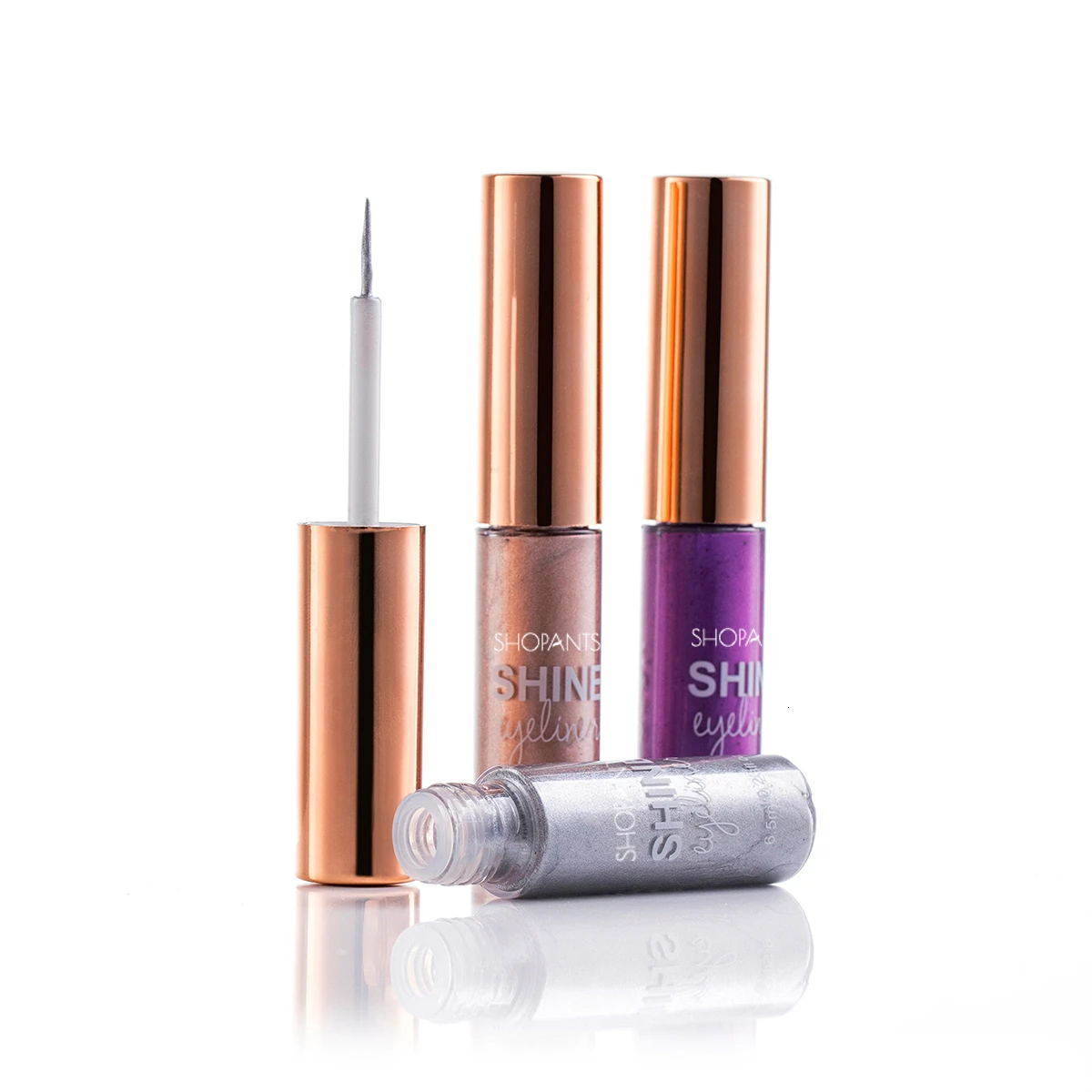 Comprar Nuevos compradores 5 colores Anti manchas brillo delineador de ojos sombra de ojos brillo fácil de usar maquillaje líquido resistente al agua brillo delineador de ojos