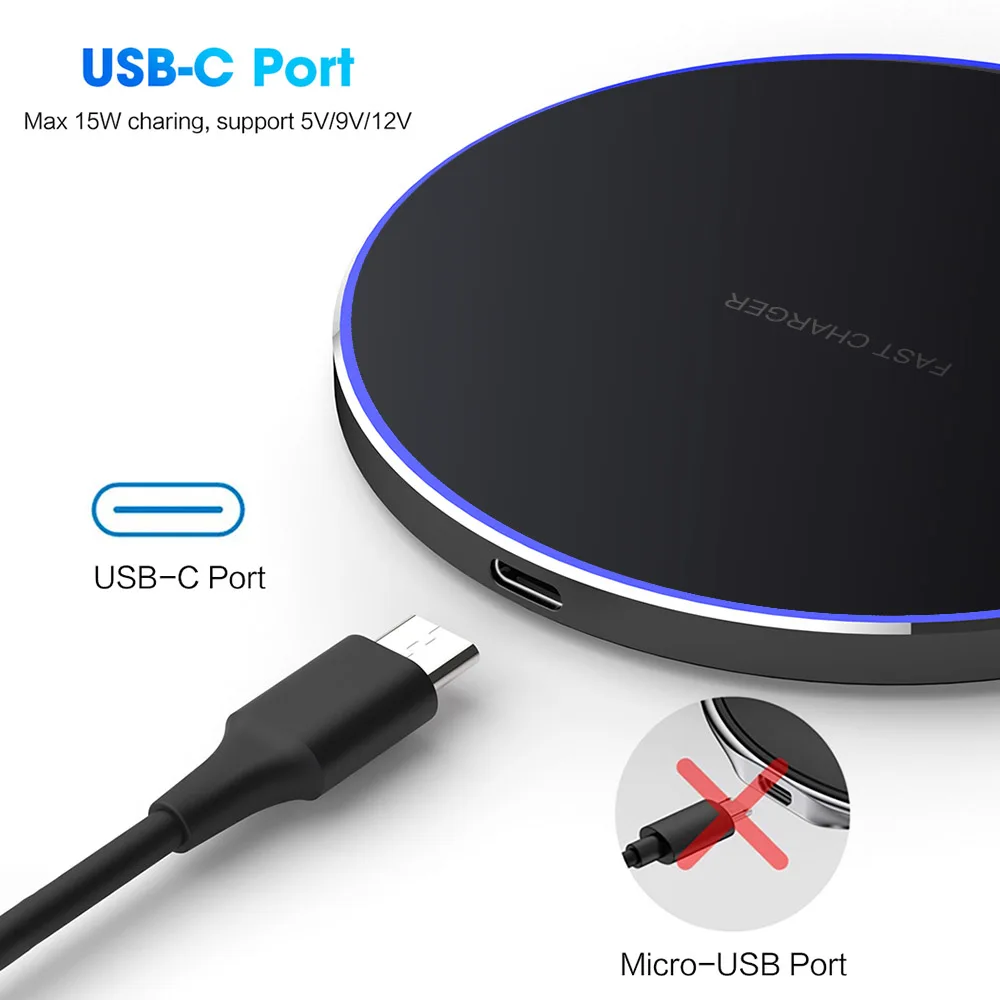 Quick Wireless Charger for iPhone 13 12 Pro Max 11 XS XR X 8 USB C 30W Fast Qi Induction Charging Pad For Samsung S21 S20 S10 S9 magsafe duo charger