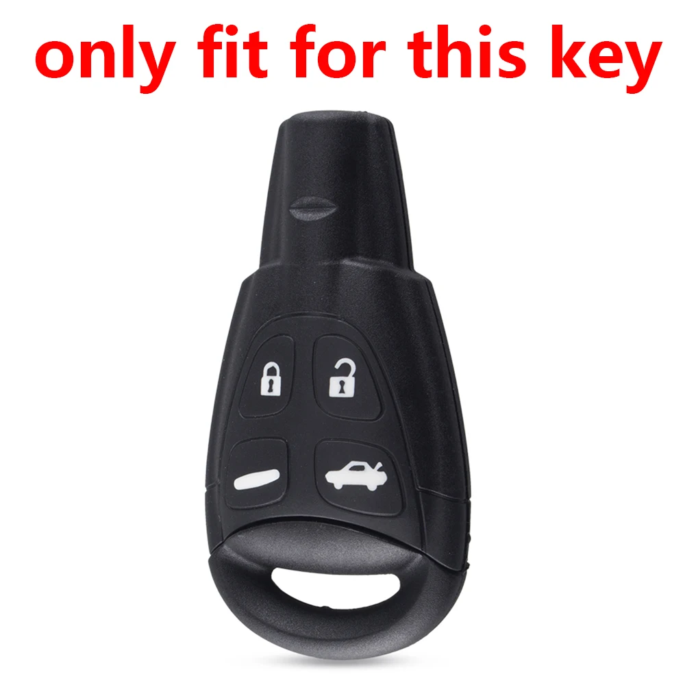 Generic Key Case Car Styling 4 Button Key Fob Shell Cover For Saab