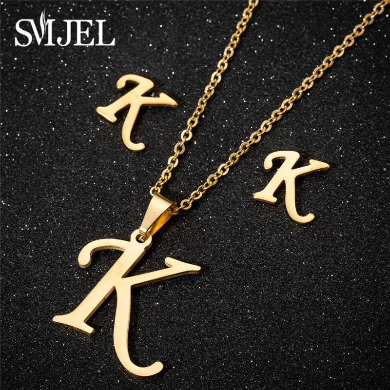 Женские серьги SMJEL из нержавеющей стали оригинальные рандомные золотого цвета
