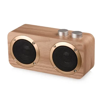 

2020 new fashion wooden home bluetooth speaker mobile phone outdoor multi-function U disk wireless card retro audio