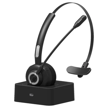 

Call Center Headset Wireless Bluetooth Headphones PC Headset with Noise Cancelling Mic for Skype Voip Cell phone Office