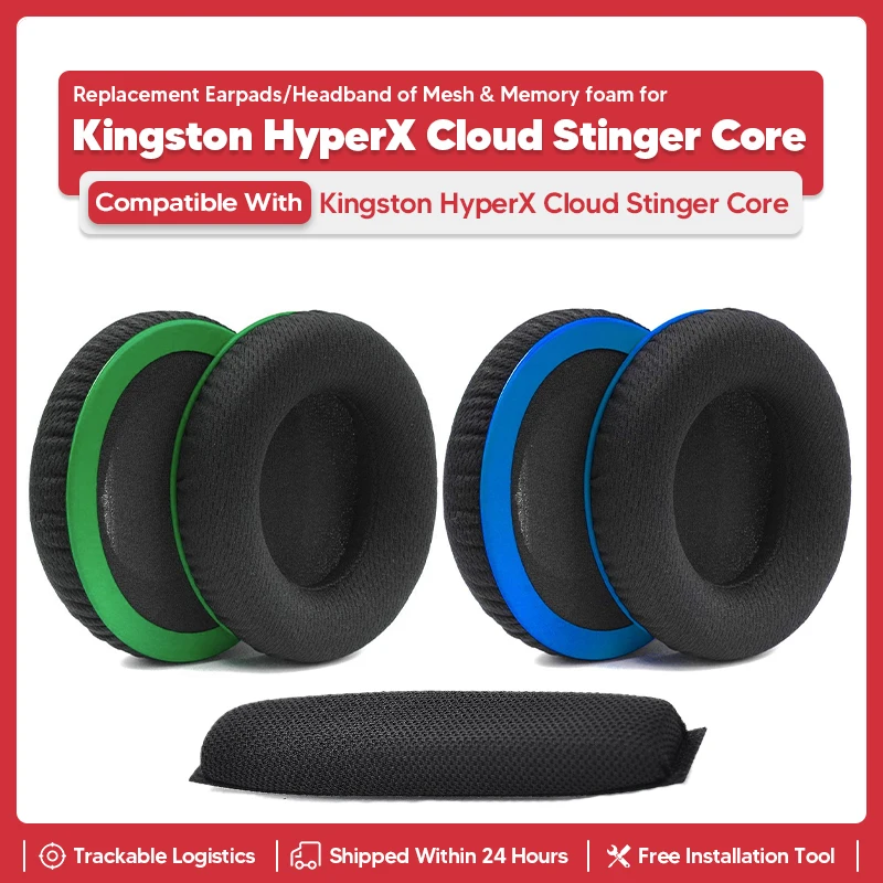 Replacement Ear Pad Foam Earmuffs Earpads Cushions Cover for Kingston HyperX  Cloud Stinger Core Wireless 7.1 Gaming Headsets|Earphone Accessories| -  AliExpress