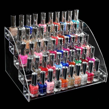 

1 Pc Removable 5 Tiers Rack Acrylic Clear Nail Polish Cosmetic Varnish Display Stand Holder Make up Organizer Storage Box