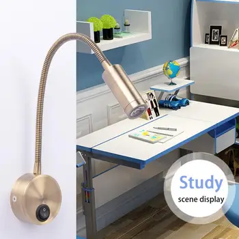 

LED Reading Light RV Boat Dimmable Yachts Cabin LED Reading Light Flexible Gooseneck Aluminum