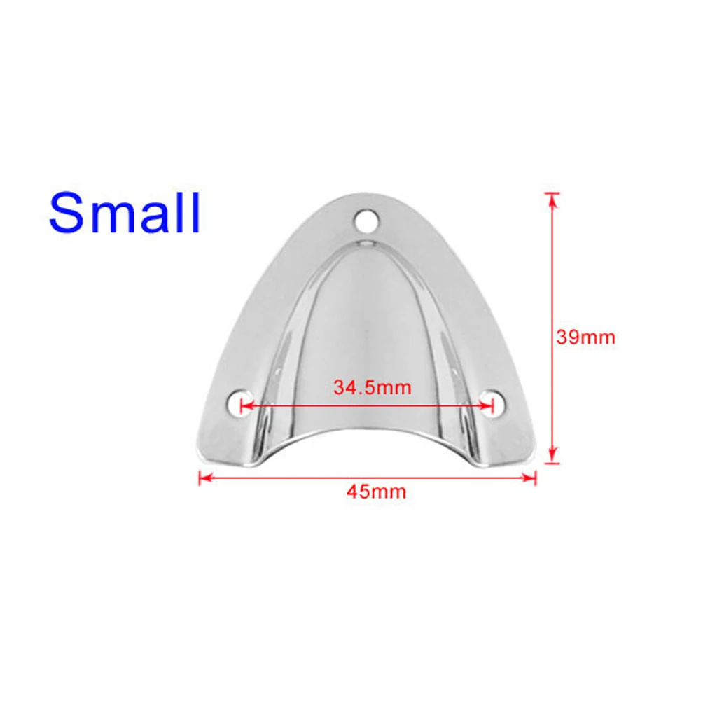 Silver Vent Hole Cover Vent Cover, Stainless Steel, Clam Shell Shape