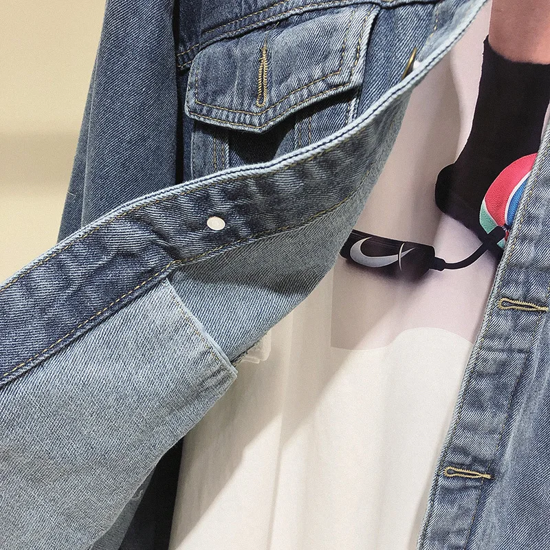 

2019 New Style Autumn Jeans Coat Women's INS Loose-Fit Dark Color Slimming Oversize Korean-style Versatile Fashion 8282