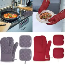 BESTONZON 2 шт. термостойкие Прихватки с держателем для горшка рукавицы для микроволновой печи для приготовления пищи перчатки для выпечки защита