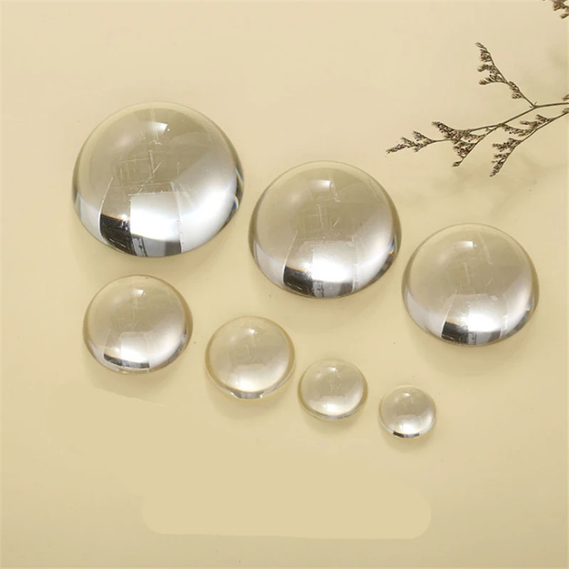 100Pcs 10/12/14/16/18/20/25mm  Clear Glass Round Cabochons Transparent Dome Game Chess pieces for Board Games DIY Accessories 15 pcs pvc transparent handbag pieces clear tote bags for gifts bachelorette small