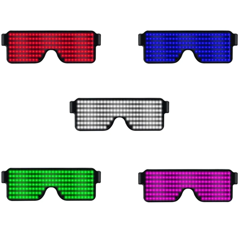 Newly 1 Pcs LED Glasses Light up Flashing Sunglasses Eyewear Nightclub Party 8 Patterns FIF66