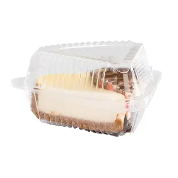 

100pcs Plastic Cake Box Pie Sandwich Cake Pizza Box Snack Pastry Transparent Container Cake Case