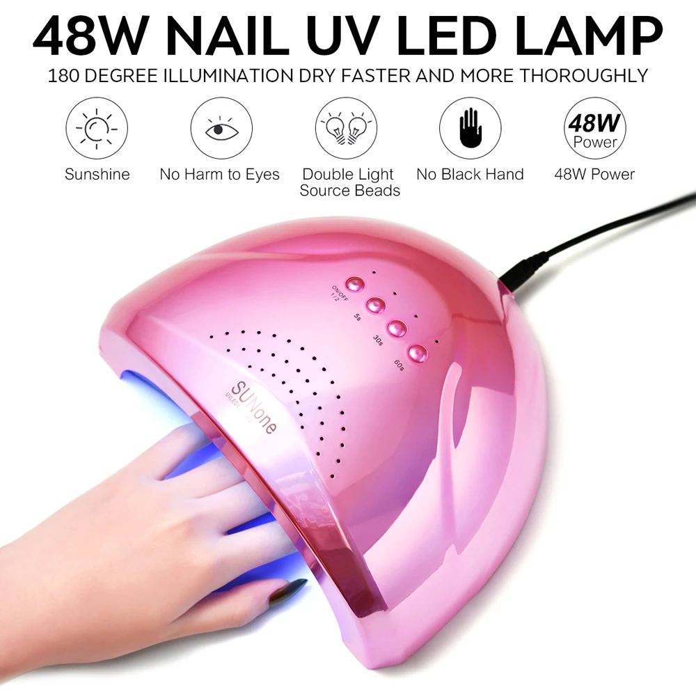 Kaufen 48W Nagel Lampe Nagel Trockner UV Led Lampe 30 LEDS für Nagel Gel Polnisch 5 s 30 s  60s trockner nagel Auto Sensor LED Maniküre Nail art Werkzeuge