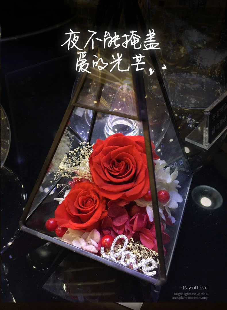 Touch lover импортные розы, цветок бессмертный, сделай сам, стеклянные украшения, День Святого Валентина, подарок на день рождения, настоящие цветы