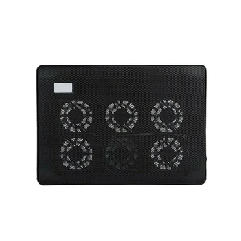 

Portable Laptop Silent Cooler With 6 Fans Cooling For Pad 2 USB Ports Adjustable Speed Computer Fan Base Plate For PC Notebook