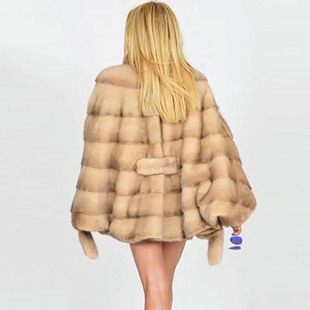 Американский и европейский длинный стоячий воротник женский лисий мех свободный искусственный мех пальто