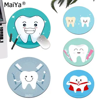 

MaiYa Custom Skin Cute white teeth gamer play mats round gaming Mousepad gaming Mousepad Rug For PC Laptop Notebook
