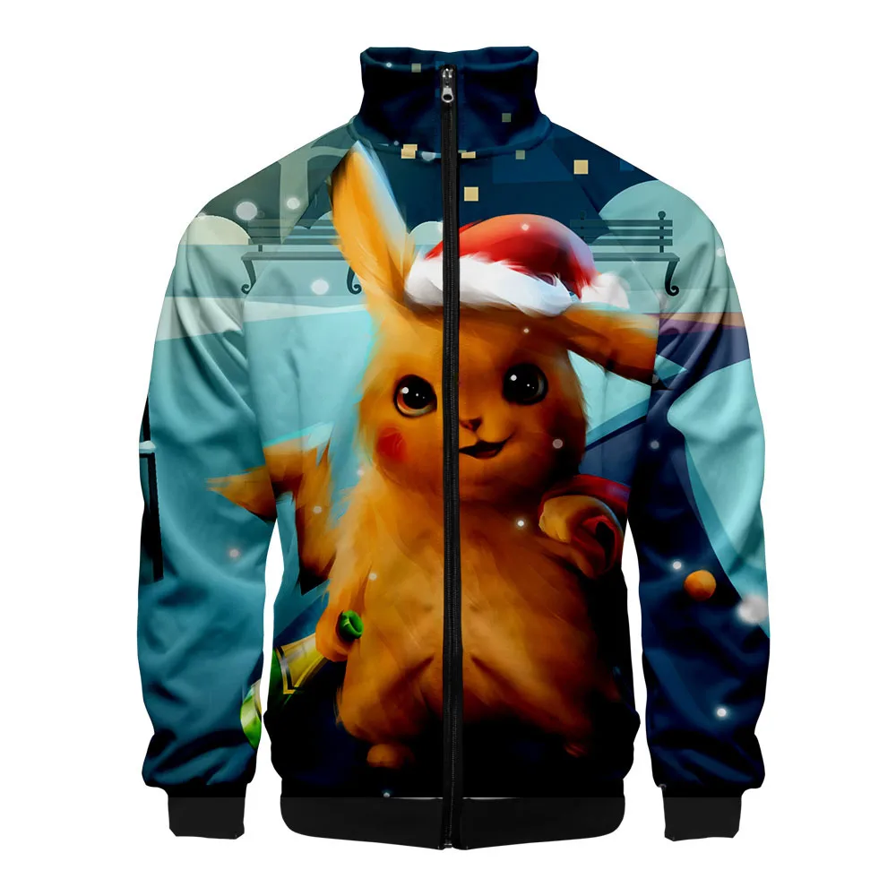 

Cute Fairy Pikachu Animal 3D Print Stand Collar Casual Zip Jacket Sweatshirt streetwear Hoodies Tracksuits Pullover large Size