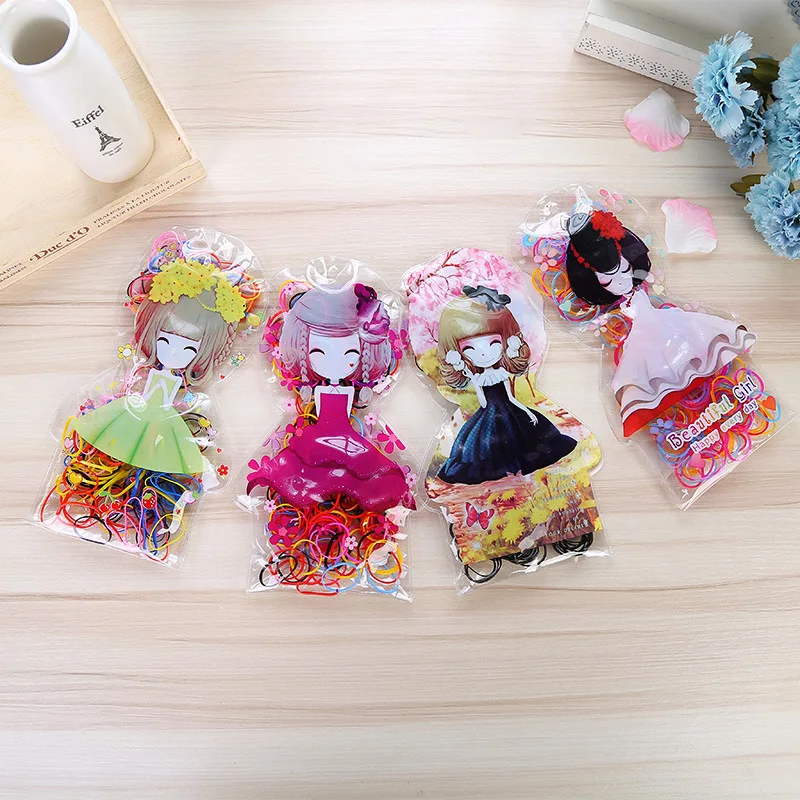 Kids' Handbag Hairband Rope Ponytail Holder Elastic Rubber Band Ties Braids 150PCS/Cartoon Bag Creative Gifts Hair Accessories |