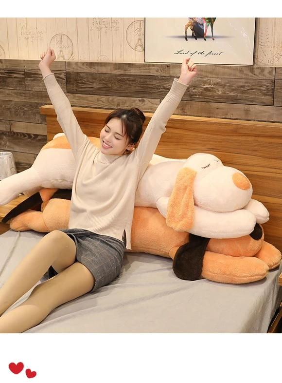 giant cartoon dog cute plush toy super soft puppy sleeping pillow bed decoration gift 59inch 150cm DY50793 (16)