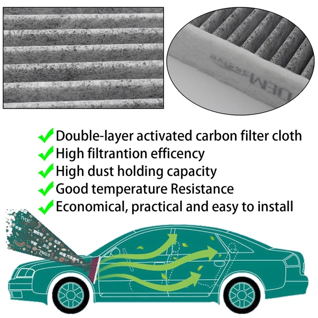 Car Air Filter+ Cabin Filter 2 Pcs Set For Nissan Qashqai J11 2013