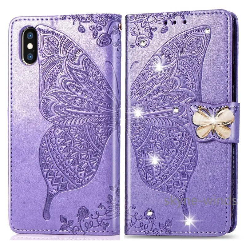 Модный чехол для телефона для huawei Коврики 20 P30 P20 Pro Lite Nova 5 5i 3 4 4e 3i SNE-LX1 бриллиантовым бантиком кожаный чехол-портмоне с откидной крышкой