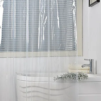 

Home Lightweight 12 Hooks Transparent Shower Curtain Hanging Mildewproof With Magnets Accessories Waterproof Washable PEVA