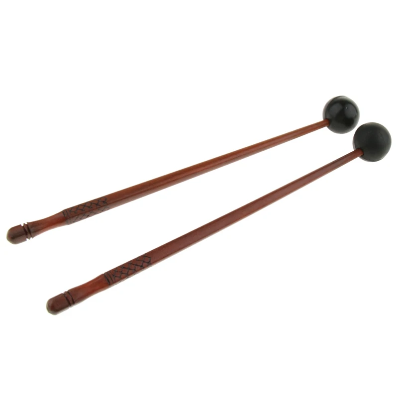 

SEWS-1 Pair Polished Surface Wooden Tongue Drum Sticks Mallets Beaters Percussion Instrument Accessory 235Mm