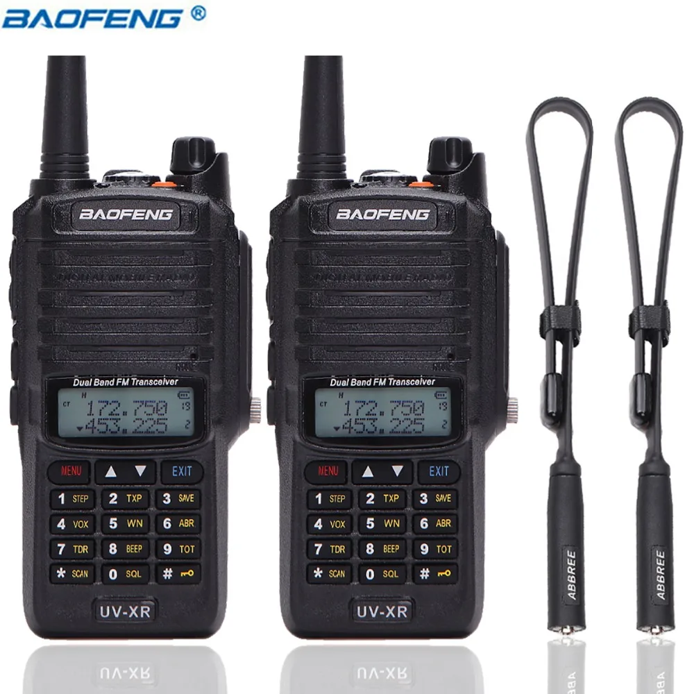 2pcs Baofeng UV-XR Waterproof IP67 Walkie Talkie 10W 10KM Long Range Powerful Portable Two Way Radio uv-9r uv9r+tactical Antenna