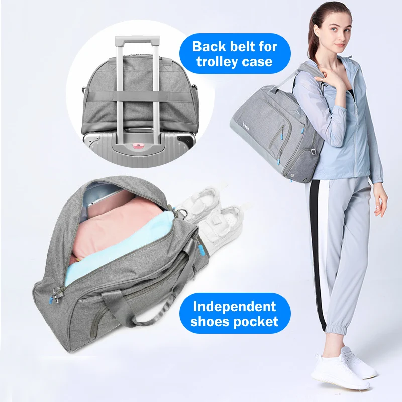 Женская дорожная сумка, модная нейлоновая Водонепроницаемая спортивная сумка, независимое положение обуви, сумка для хранения багажа, дорожные сумки для путешествий XA818WB