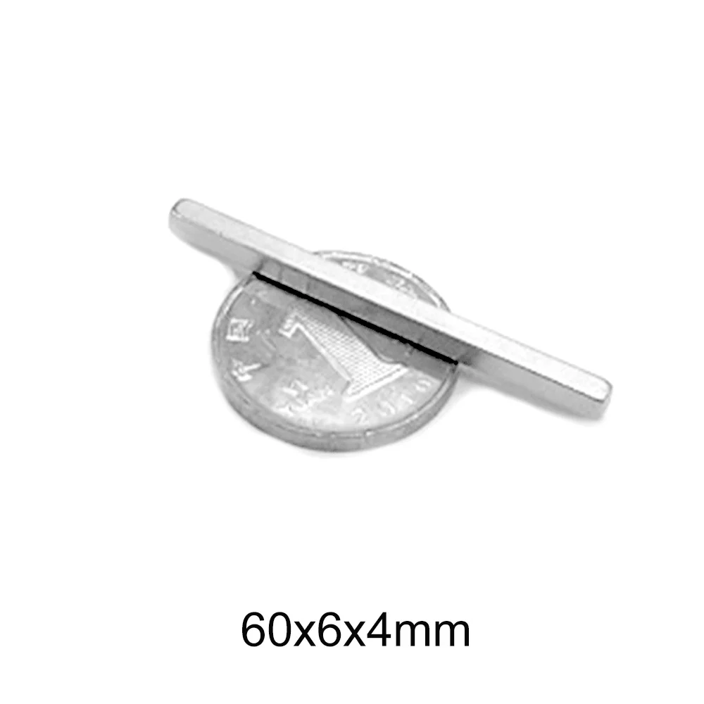 Мощные магниты 60x6x4 неодимовый квадратный 2 ~ 50 шт. мм 60x6 N35 постоянный магнит NdFeB