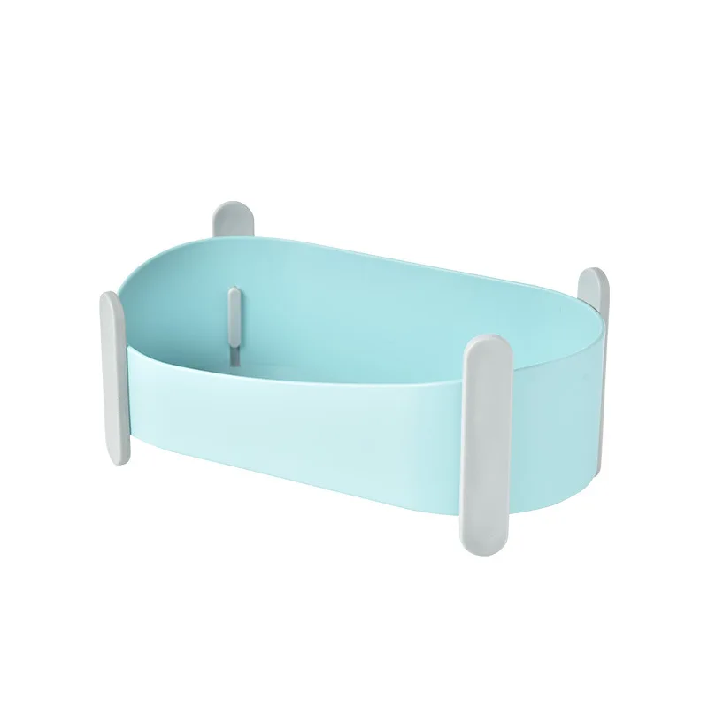 Bathroom Storage Rack Kitchen storage Rectangle Semicircle Wall Shelf Bathroom Organizer Shelves For Wall Shelf Makeup Organize - Цвет: Синий