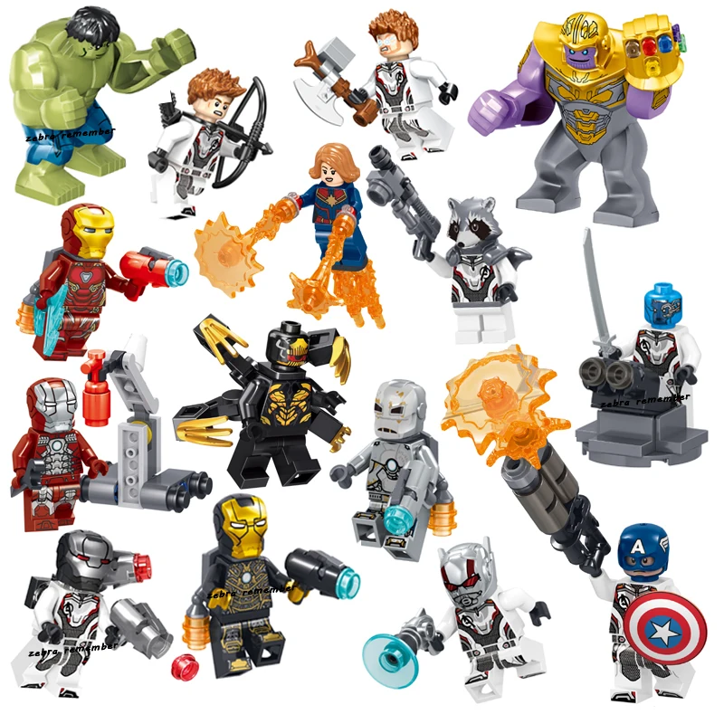 

16pcs/lot Marvel Avengers Endgame War Superheroes Building Blocks Kit Bricks Classic Movie Model Kids Toys Compatible Legoinglys