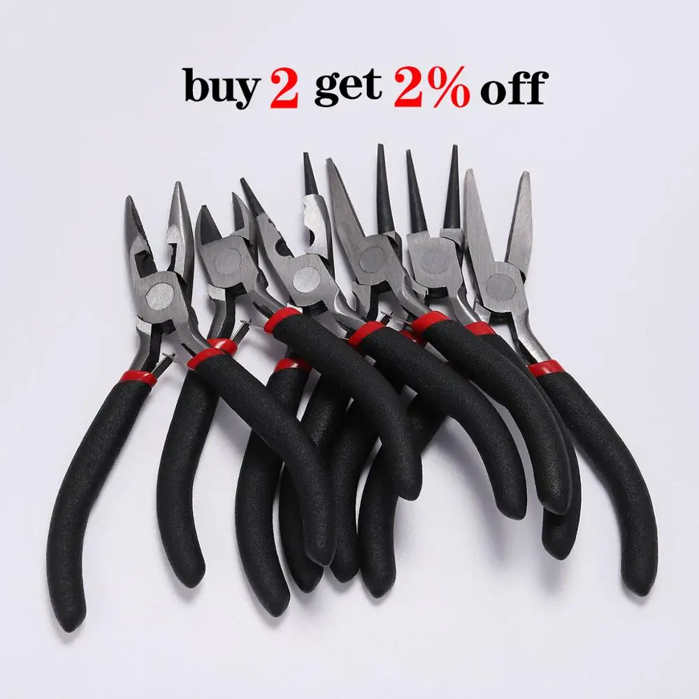 Jewelry Pliers Tools Ferronickel Carbon-Hardened Steel Round Nose End Cutting Jewelry Pliers DIY Equipment Fit Handcraft Beadwork Repair