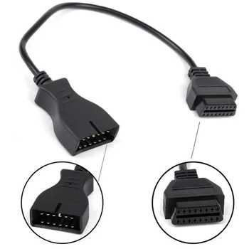 

New Auto Diagnostic Cable For Vehicles Auto Scanner Adapter 2 Connector Adapter For 12 Pin To 16 Pin