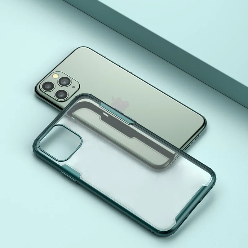 Противоударный защитный чехол для Apple iPhone 11Pro Max X XS Max XR защитный силиконовый из ТПУ объектив прозрачная задняя крышка - Цвет: Green