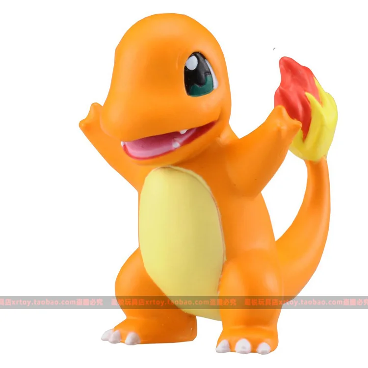 ПВХ пикачуед Charizard Eevee Cubone Bulbasaur Squirtle Treecko Mudkip Реалистичная коллекция положительная энергия хорошее качество подарок для детей - Цвет: Многоцветный