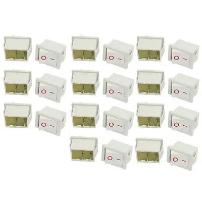 

20 Pcs SPST On-Off 2 Terminal Snap In Boat Rocker Switches