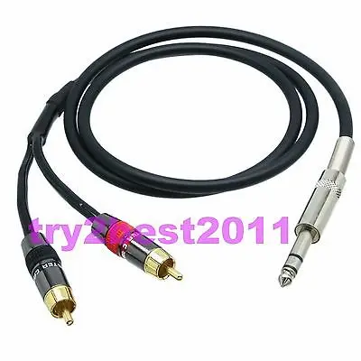 DHL/EMS 10 комплектов 6,35 мм штекер стерео TRS К 2x RCA TV штекер моно TS Canare L-4E6S L+ R-C1