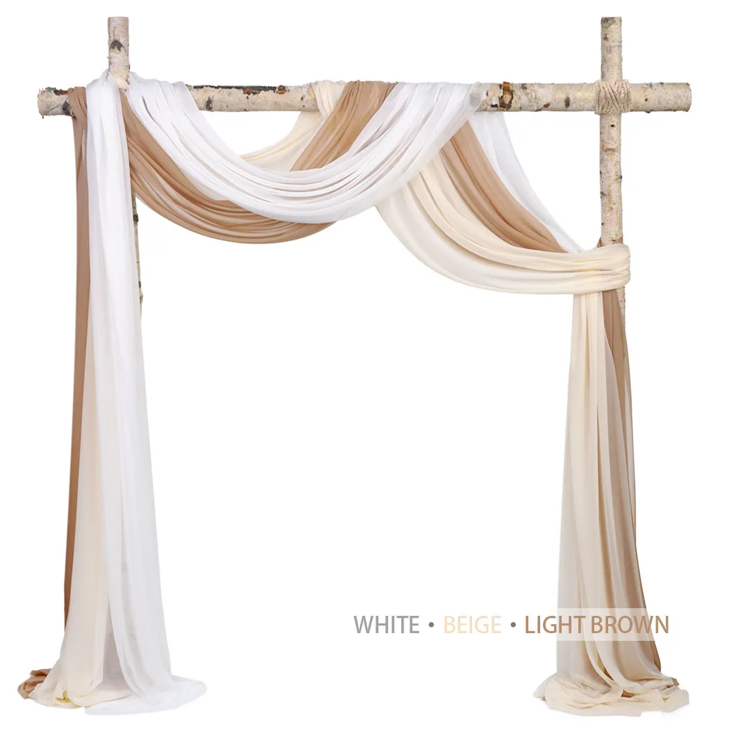 Wedding Arch Drape 29" Wide 6.5 Yards Chiffon Fabric Draping Curtain Drapery Ceremony Reception Swag 