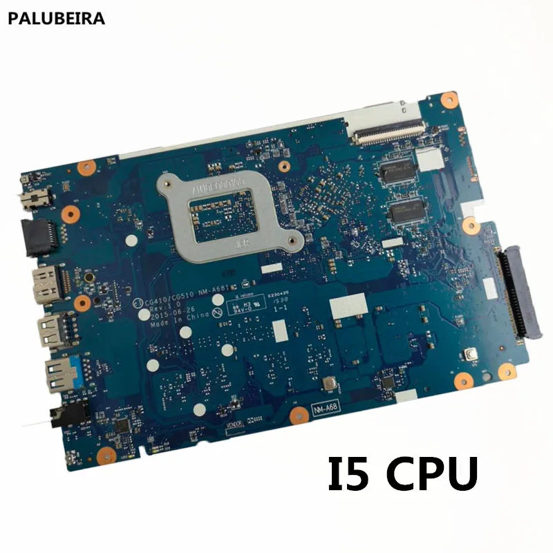 PALUBEIRA For Lenovo Ideapad 100-15IBY 100-15IBD CG410 CG510 NM-A681 Motherboard i5 CPU Tested Work perfect