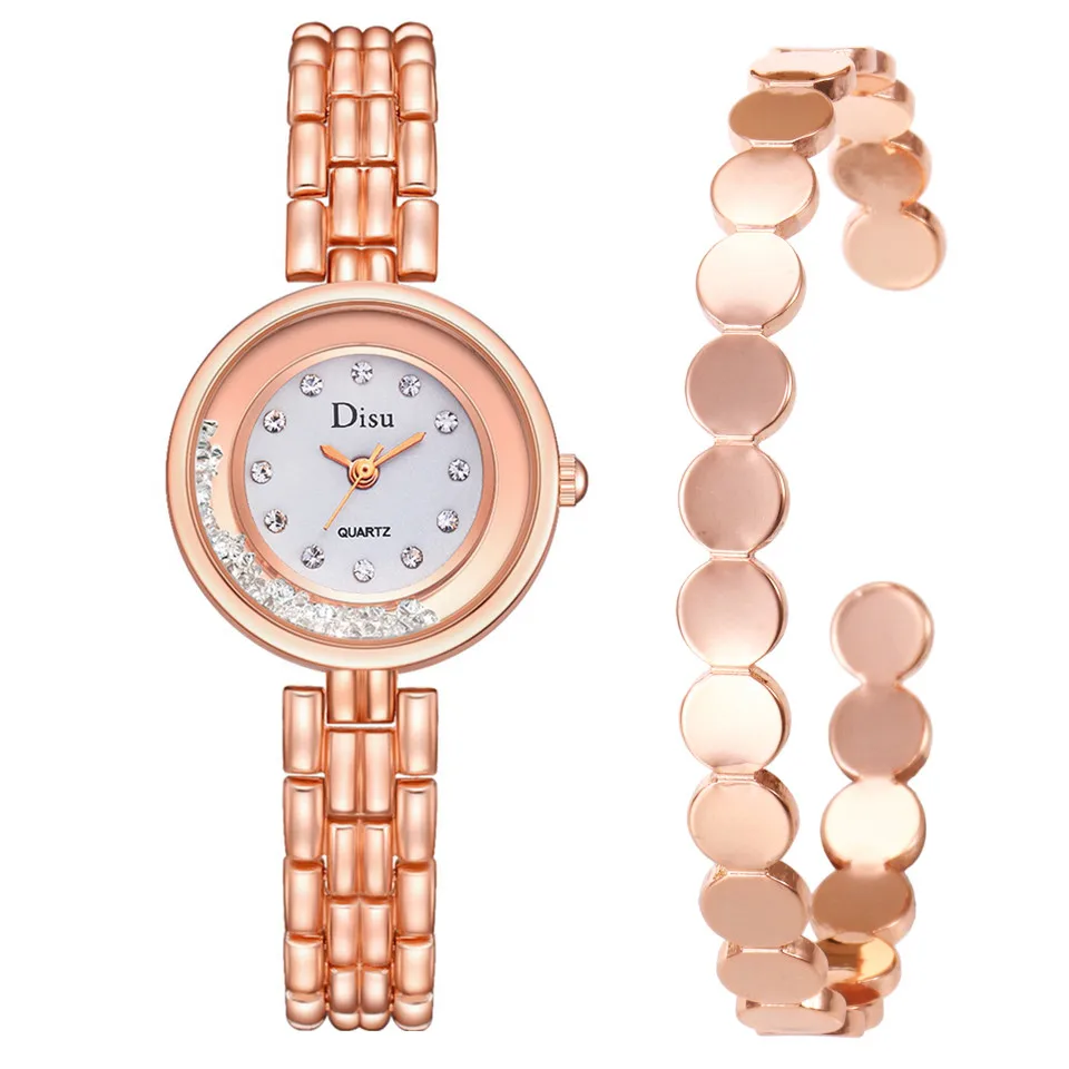 Женские наручные часы DISU Reloj Mujer роскошный светильник для девушек набор часов с