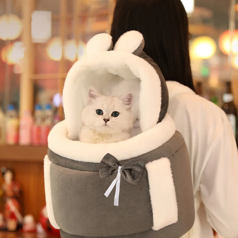 fluffy cat bag