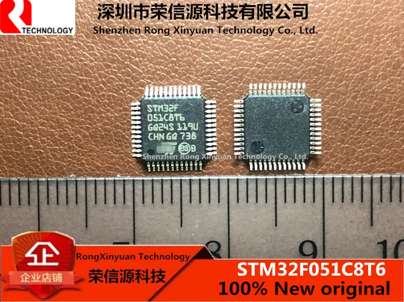 Новые оригинальные STM32F051C8T6 STM32F051 32F051 LQFP 48/I°/ARM на 32-бит микроконтроллеры, 16-64-кб Flash, таймеры, ADC, DAC и com