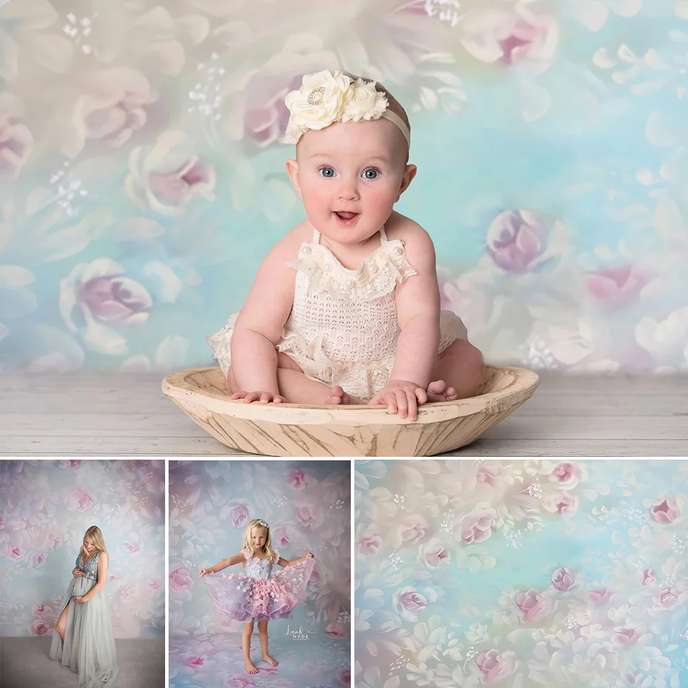 Floral Baby Shower Background Newborn Children Birthday Art Photo Backdrop Flowers Old Master Abstract Texture Photography | Электроника