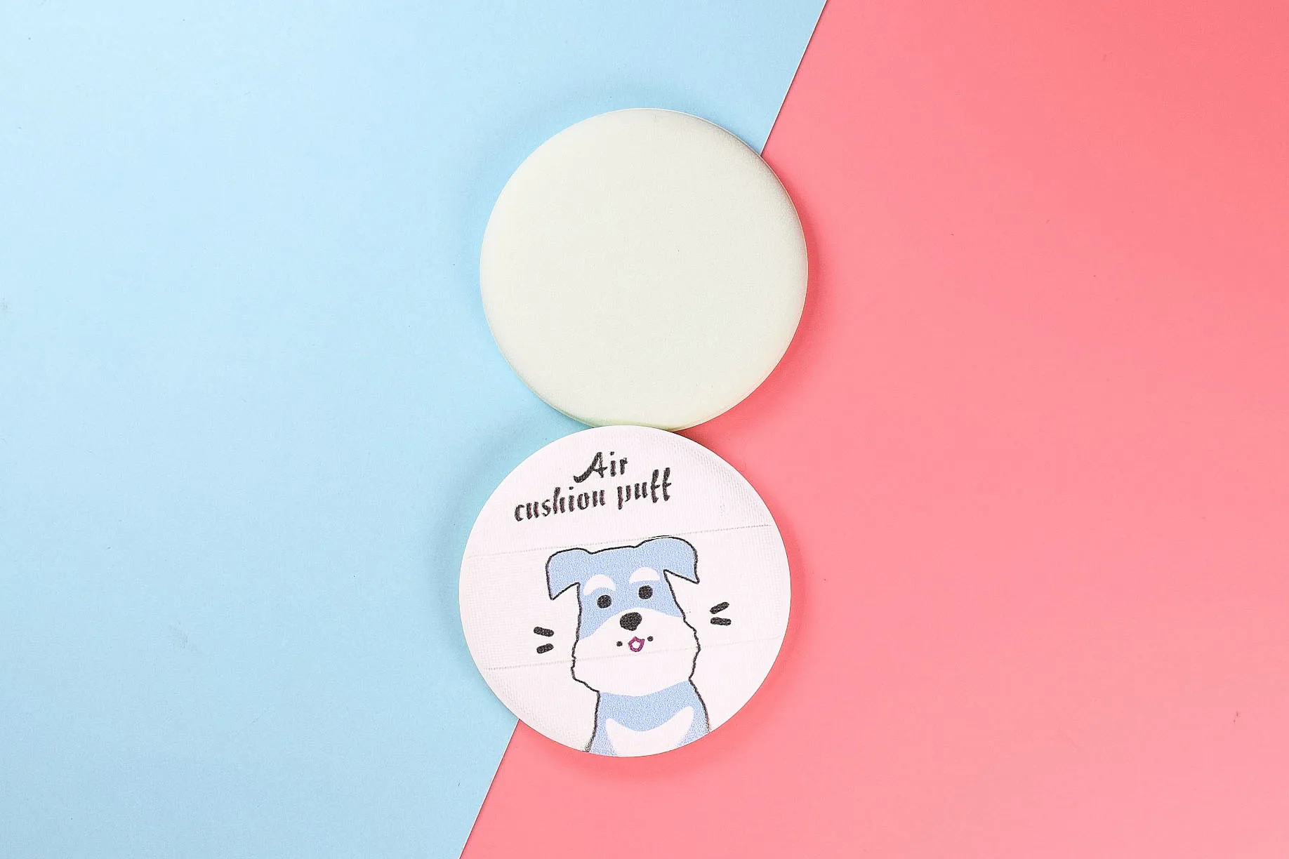 Eco-friendly Bag Air Cushion Puff Pack of 2 BB Cotton Puff Sponge Face Powder Universal Wet And Dry Dual Purpose Makeup Tool 304