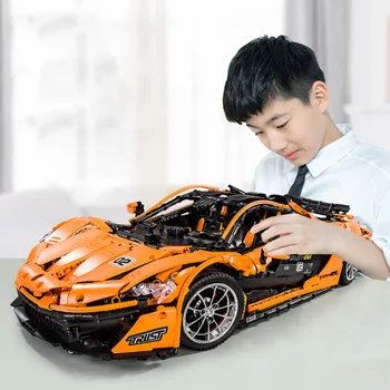 

RC The MOC-16915 McLaren P1 Technic Series Bricks Orange Super Racing Car Building Blocks Hypercar Model APP Toys For Children