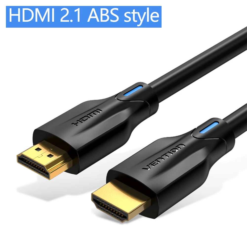 Vention HDMI 2,1 кабель 8 k@ 60Hz высокоскоростной 48 Гбит/с HDMI кабель для Apple tv PS4 мультимедийный интерфейсный кабель высокой четкости HDMI 3 м - Цвет: AAN Black