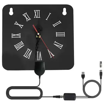 

JDS413 Square 1080P Digital TV Antenna Indoor Aerial 300 Miles Signal Receiver Powerful Management Chip Multiple Protection