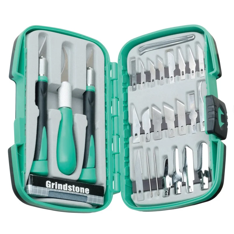 

1 Set Multifunction Carving Cutter Woodworking Tool Kit Hobby TPR Anti-slip Handle _WK